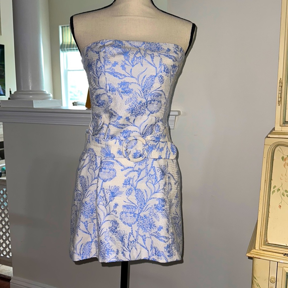 Amanda Uprichard Fae Dress - English Blue